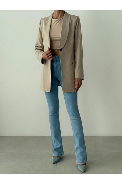 BUTİK ELAJ Women's Stone Shalyaka Blazer Jacket