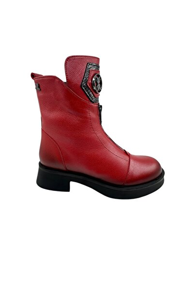 Venüs 2252103 Hakiki Deri Kadın Bot - KIRMIZI
