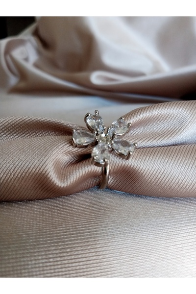 Pervin Ablacım Gümüş lotus çiçeği yüzük