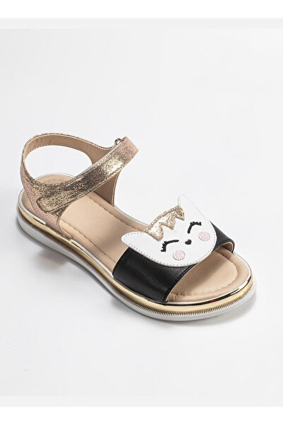 Casabony Gold Cat 3D Simli Kız  Sandalet