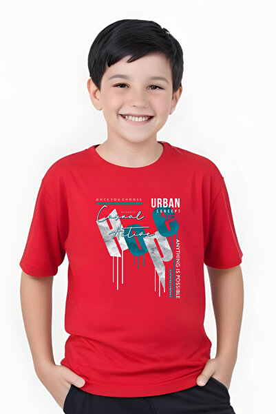 panios kids 3'lü Hope-Sun-SK Baskılı Erkek Çocuk Kısa Kollu T-Shirt