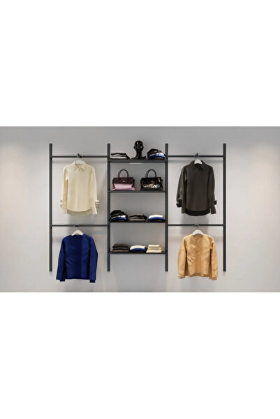 AYYILDIZ RAF Dekoratif Askılıklı Raf Sistemi & Duvara Monte Ev Rafı & Çanta R...