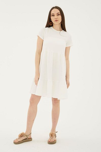Fashion Friends Κοντομάνικο Φόρεμα Ecru / Ecru