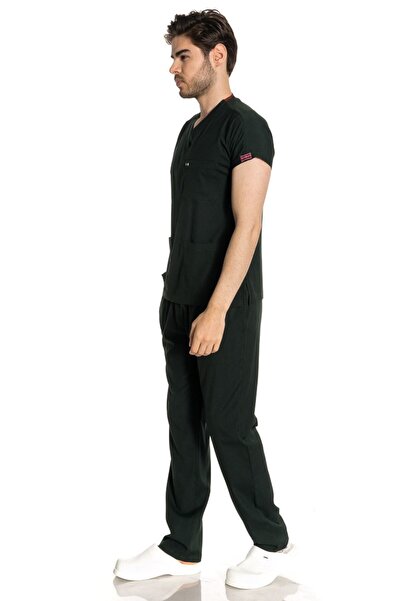 TIPMOD Yarasa Kol Likralı Avcı Yeşili Doktor / Hemşire Forması