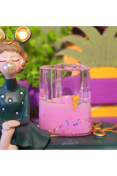 Le Atölye Sulu Kalp Model Kalemlik Pembe