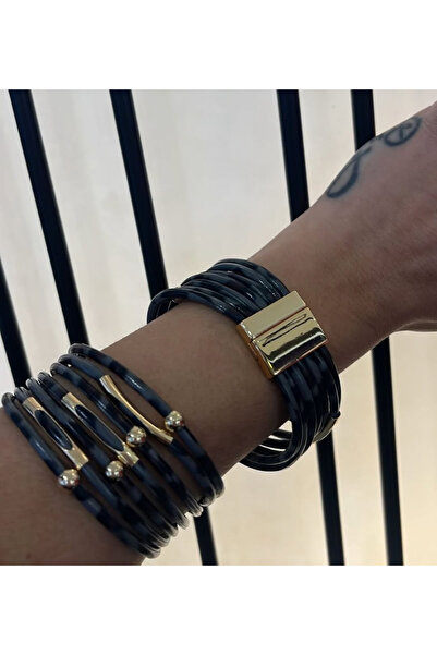 gozdeasutayaccessory Mıknatıslı deri dolamalı bileklik