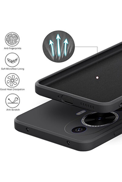 m.tk moveteck Huawei Nova 12S Kılıf Lansman Kamera Korumalı içi Kadife Yumuşak Renkli Süet Silikon Kapak Mat Hisli