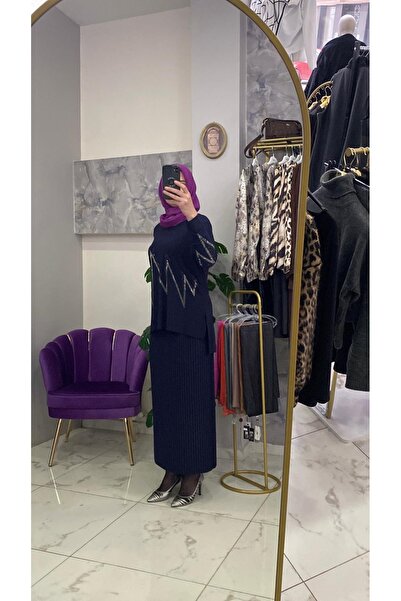 Anka Taş Detaylı Etek Bluz takım