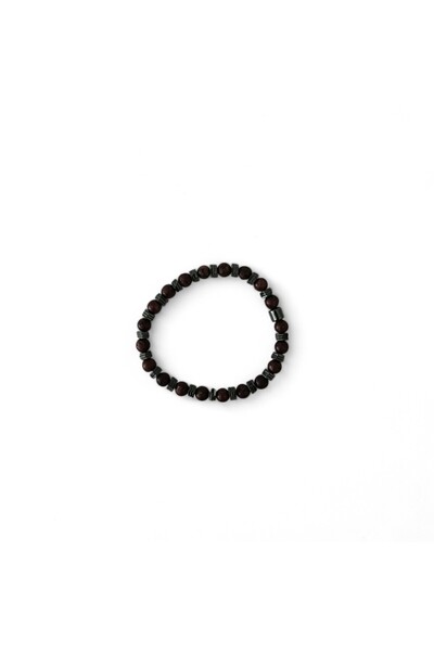 Hedea Men's Bracelet - Natural Stone Obsidian
