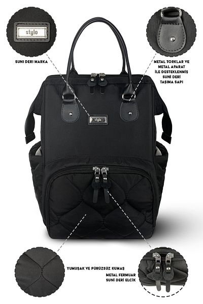 Stylo Victoria Quilted Mother Baby Care Backpack