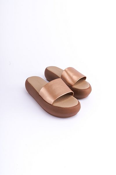 SHOEMARK Gold Stripe Thick Sole Women's Sandals - Jill
