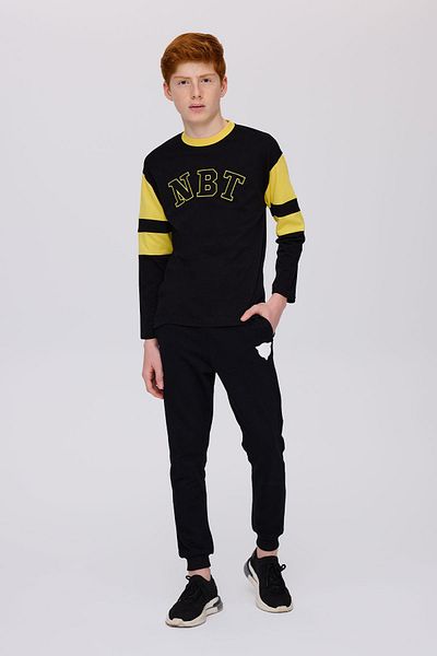 Nebbati Tricou negru pentru băiat
