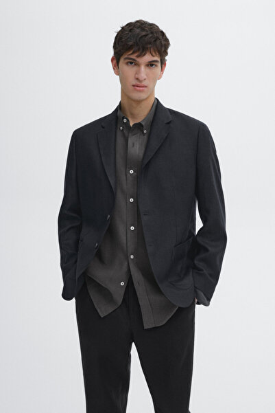 Massimo Dutti %100 keten klasik blazer