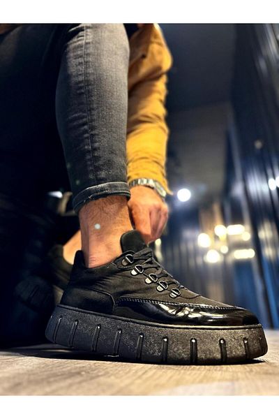 Knack High Sole Casual Shoes 600 Black (Black Sole)