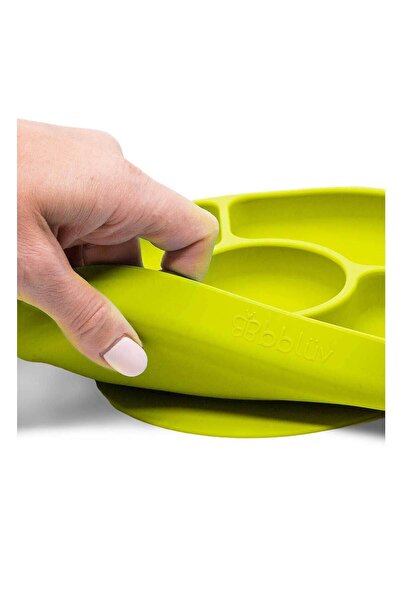 bblüv Green Yümi Silicone Plate and Spoon Set