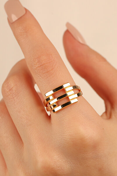 Çgk Çiğdem Gürel Kuyumculuk Ajda 3 Sıra Kaburga Altın Yüzük