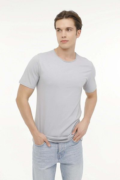 Kinetix M-sn234 Bsc Raw Edge 4fx Men's Short Sleeve T-shirt Gray