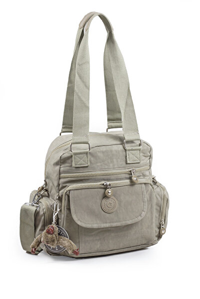 İMAKS Μπεζ γυναικεία τσάντα χειρός και ώμου - Αδιάβροχη, πολλαπλών διαμερισμά...