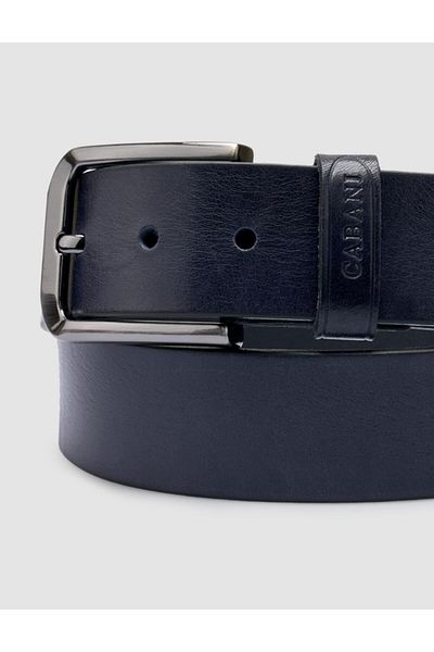 Cabani 100% Genuine Leather Navy Blue Men's Classic Belt