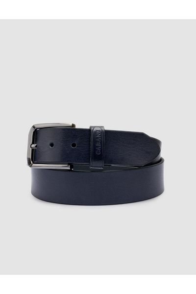 Cabani 100% Genuine Leather Navy Blue Men's Classic Belt