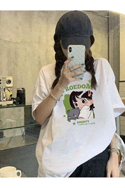 donamod تصميم الرسوم المتحركة والجرافيك تي شيرت كبير الحجم سلسلة الرسوم المتح...