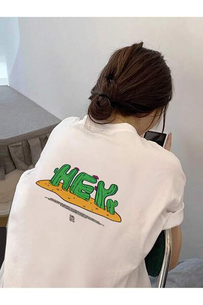 donamod Tricou oversize cu desene animate și design grafic Seria Cartoon/Lett...