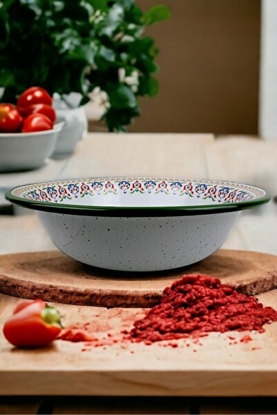 İnci Emaye 4.5 Liter 36 cm Enameled Basin and Mixing Bowl - Dough Basin. The Fruit Pot. Dowry. Big Bowl
