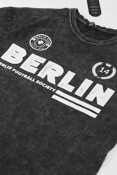 Sekizbiraltı Μπλουζάκι Unisex με εμπριμέ μαύρο Oversize Berlin