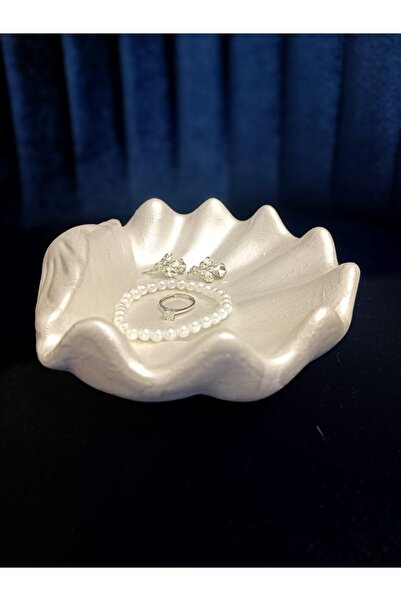 Home Pearl Oyster Decorative Jewelry Plate, Shiny Oyster, Seashell Jewelry Shooting Stand, Soap Dish