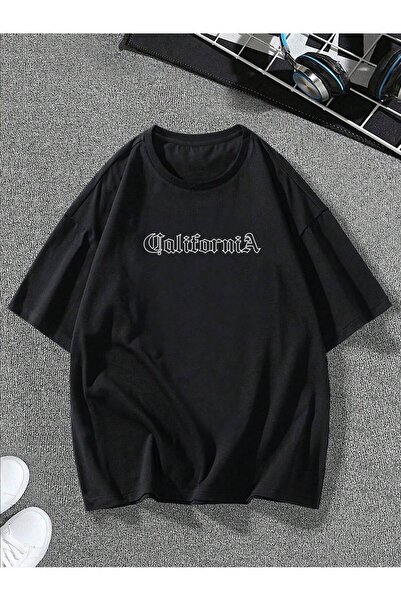 donamod Unisex Oversize Pattern Letter Graphic Drop Shoulder Harajuku Style