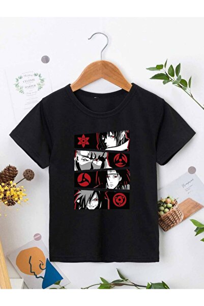 Adrift COD:VSK Tricou negru pentru copii KIDS-RED-ANIME