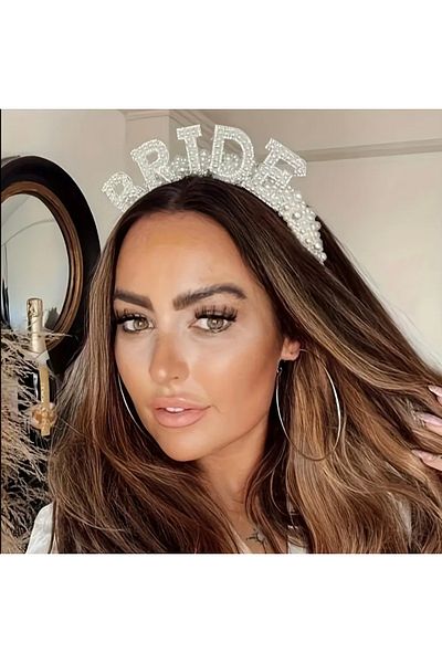 Store Pearl Detailed Bridal Crown, Bachelorette Party