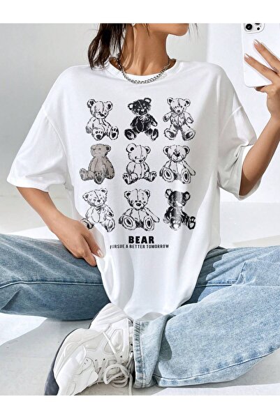 donamod تي شيرت كبير الحجم بتصميم الرسوم المتحركة والجرافيك سلسلة الرسوم المت...