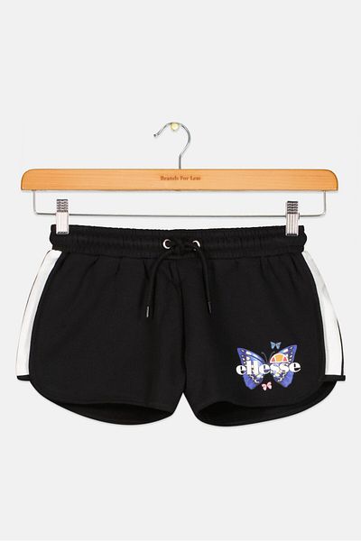 Ellesse شورت رياضي للجري للبنات، أسود