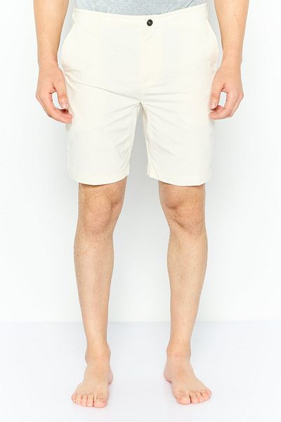 SUNDEK Men Plain Swimwear Board Shorts, Off White