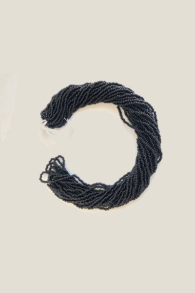 Hayalperest boncuk Black Shiny String Sand Beads 2 Mm