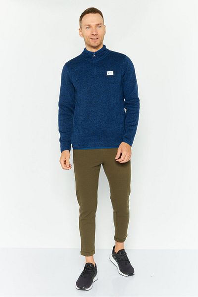 Hurley Men High Neck Long Sleeves Heather Sweatshirt, Navy