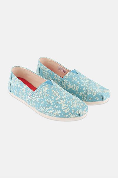 Toms Women Alpargata Slip On Shoes, Turquoise Combo