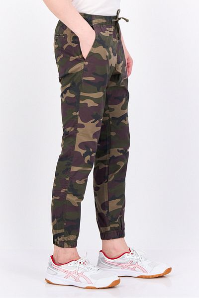 GAP Men Regular Fit Camouflage Jogger Pants, Green Combo