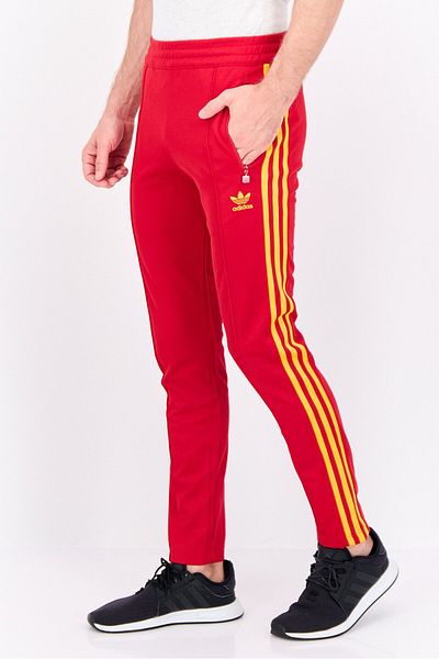 adidas Men Slim Fit Training Sweatpants, Red