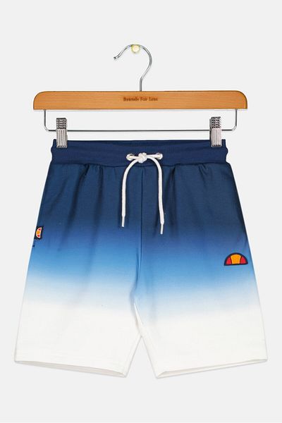 Ellesse Kids Boy Embroidered Logo Training Shorts, Blue Combo