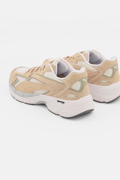 Puma Kids Boy Teveris Nitro Lace Up Sports Shoes, Light Tan Combo