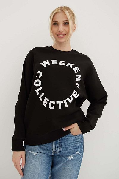 Fashion Friends Sweat cu imprimeu cu gât negru