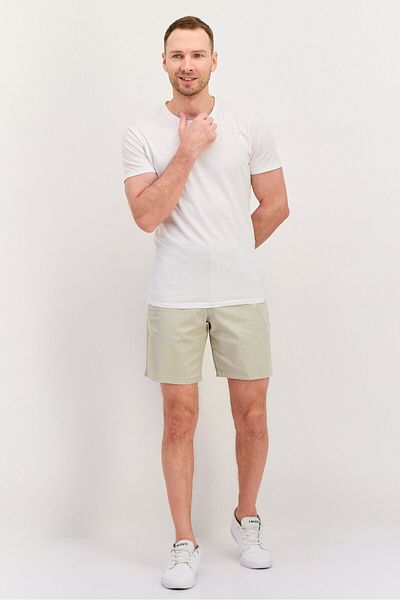 GAP Men Plain 8 Inches Basic Shorts, Stone
