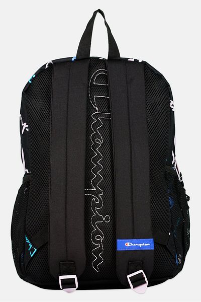 Champion Men Brand Logo Backpack With Lunch Kit 18 L x 14 H x 7 W cm, Black