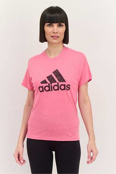 adidas Women Sportswear Fit Short Sleeves Training Future Icons Winners 3,0 Top, Pink