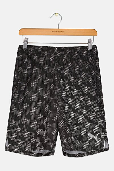 Puma Kids Boy All Over Printed Outdoor Shorts, Black
