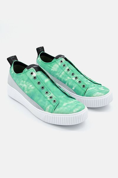 Karl Lagerfeld Men Tie-dye Lace Up Casual Sneakers, Green