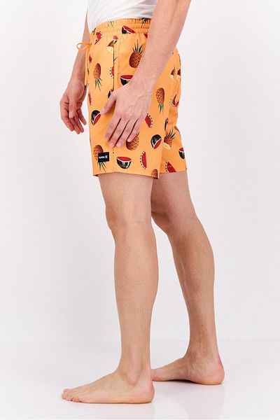 Hurley Men Allover Print Board Shorts, Orange Combo