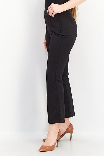 Esprit Women Flare Leg Plain Pants, Black